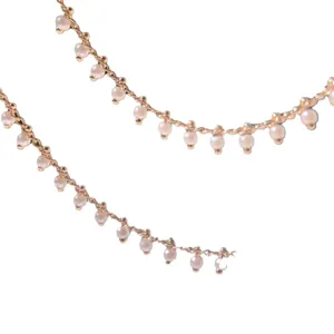 Catena perla DIY oro metallo componente per gioielli collana bracciale abbigliamento.