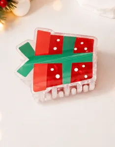 Weihnachtsgeschenk Haarklammer Detailansicht mit Massangaben und robustem PVC-Material.