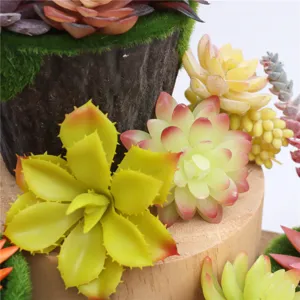 Artificial succulent plant heads DIY fake plant floral arrangement for home decor and crafts