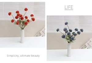 Artificial dandelion silk flowers home decor bouquet fake chrysanthemum wedding photography props.