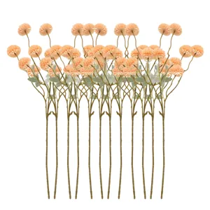 Artificial peach dandelion ping pong chrysanthemum flowers home decor wedding props.