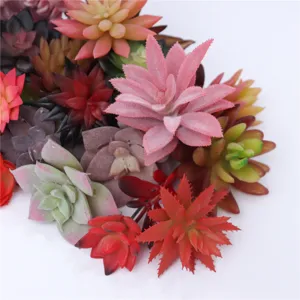 Artificial succulent plant heads colorful faux green plants for home decor and DIY crafts