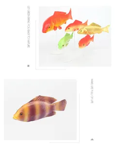 PU simulation fish model set, realistic marine animal photography props and decorative displays.