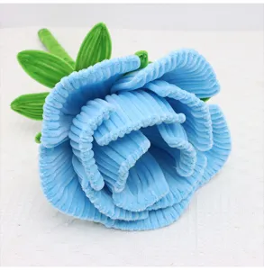 Gigante ramo de rosas azules de limpiapipas hecho a mano, flor artificial exquisita decoración.