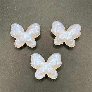 Perles en vrac papillon lumineuses sirène en acrylique pour accessoires de bijoux collier lot