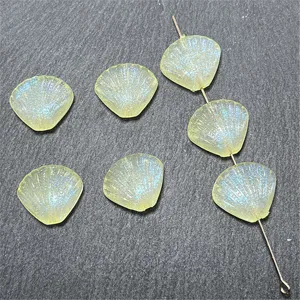 Cuentas concha sirena agujero vertical accesorios joyería DIY componentes manualidades 6p