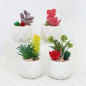 Plantas en Maceta Suculentas Artificiales Follaje Falso Flores Para Hogar Oficina Escritorio Decoración Mesa Interior