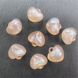 Acrylic mermaid glitter chunky heart beads for DIY jewelry phone chain craft accessories