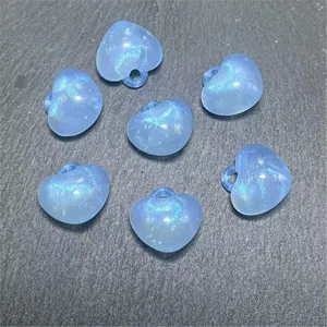 Acrylic mermaid luminous heart loose beads DIY jewelry phone chain bag charm accessories