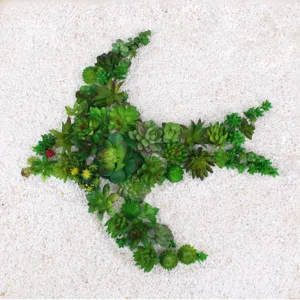 Kunstmatige vetplant plant wanddecoratie vogel vorm doe het zelf micro landschap nep bloem ornament