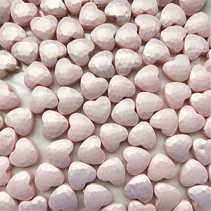 Acrylic Faceted Mermaid Pink Heart Beads Cute DIY Jewelry Necklace Bracelet Craft Accessories