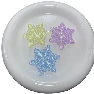 Pendatifs Flocon de Neige Lumineux Sirène en Acrylique Accessoires de Bijoux DIY