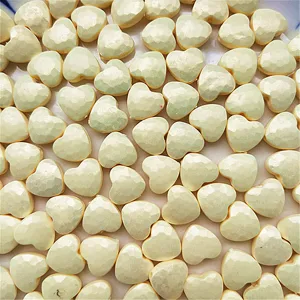 Faceted acrylic mermaid heart beads for DIY necklace bracelet jewelry making accessories.