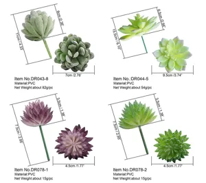 Künstliche Sukkulenten künstliche Blumenköpfe PVC Material für schöne Heimdekoration gut