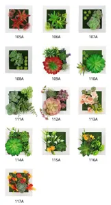 Cornice da parete con piante succulente artificiali decorazione d'interni creativa