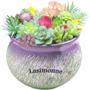 Künstliche Sukkulenten Pflanzen Simulierte Blumenköpfe Kunststoff Falsche Sukkulenten Für Heimdekoration Wandpflanze DIY Handwerk Arrangement