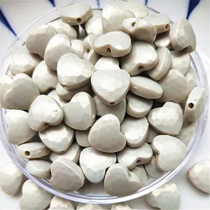 Acrylic faceted heart beads, pearl gloss DIY jewelry making accessories for bracelets, necklaces.