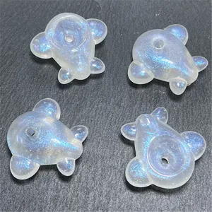 Acrylic Airplane Beads DIY Craft Charms Luminous Aurora Pendant Phone Chain Accessories