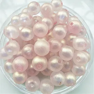Perles en acrylique gelee macaron iridescentes pour bijoux faits main colliers bracelets