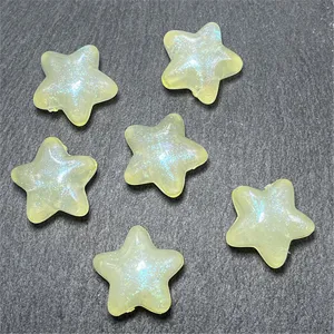 Mermaid glowing chunky star beads DIY jewelry phone chain craft accessories set of 6pcs