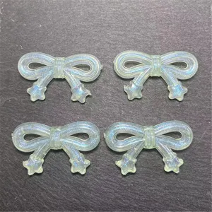 Glow mermaid bow star beads DIY charm vertical hole craft accessories for phone chain pens