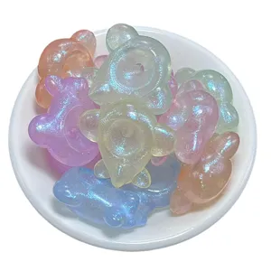 Acrylic mermaid luminous airplane beads for DIY phone charm and jewelry making accessories