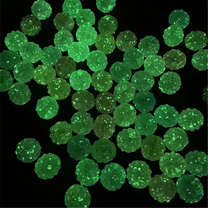 Luminous acrylic bayberry beads pineapple spacer charms for DIY jewelry making and phone chains.