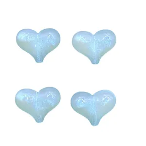 Glow in the dark mermaid peach DIY accessories, pearl light blue heart phone chain charms.