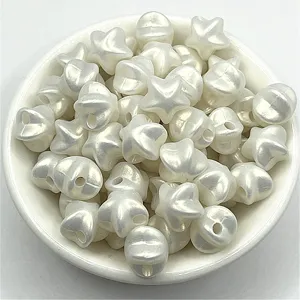 ABS Pearlescent Five Pointed Star Loose Beads Colorful Glitter Star Beads For Handmade DIY Jewelry Making Craft Accessories