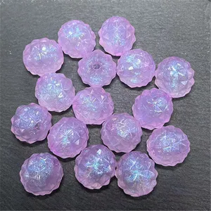 Acrylic Mermaid Glow Beads Faceted Ball DIY Jewelry Phone Strap Bag Accessories