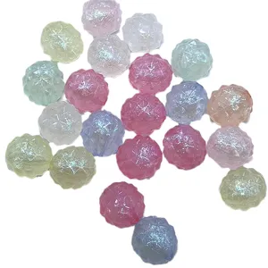 Acrylic luminous bayberry pineapple beads for DIY jewelry making, phone chains and accessories