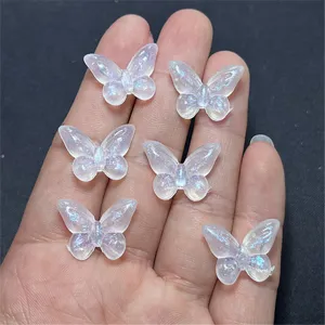 Mermaid resin butterfly DIY charms variant, translucent glitter accessories for phone and crafts