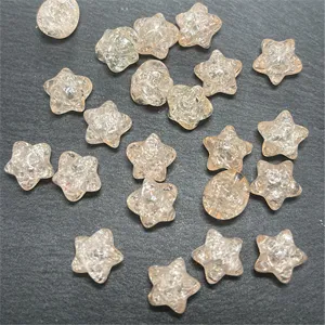 11mm acrylique grosse etoile perles craquelées transparentes diy bijoux bracelet collier fournit