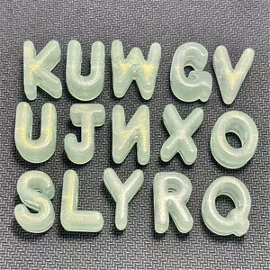 Cuentas de letras luminosas sirena de acrílico para llaveros y hermosas joyas de bricolaje.