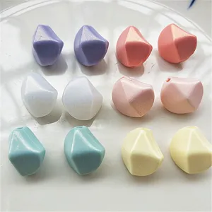 Macaron Acrylic Irregular Rhombus Loose Beads Mermaid Effect DIY Jewelry Making For Necklaces Bracelets Earrings