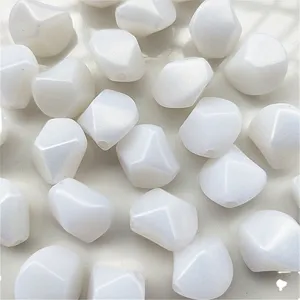 White irregular diamond acrylic beads mermaid loose beads DIY jewelry making accessories necklace