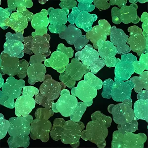 Perles d'ours lumineux dans le noir pour accessoires de bricolage bijoux et téléphone.