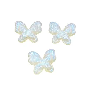 Perles lâche de papillon lumineuses sirène acrylique pour chaînes de téléphone et sacs.