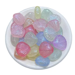 Cuentas de concha luminosas sirena joyería DIY cadena de teléfono accesorios artesanales