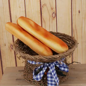 Modelo de pan baguette artificial simulación accesorios de comida decoración mesa