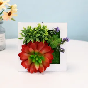 Quadro da parete con piante succulente artificiali decorazione d'interni creativa