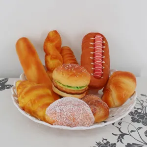 Modelo de Pan de Simulación de PU Comida Falsa Accesorios de Fotografía de Postres Decoración del Hogar