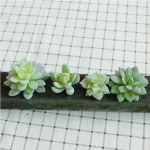 Artificial succulent plants flocking green plants DIY wall decor set for home indoor