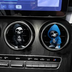 Acryl Skelett Auto Luchtuitlaat Aromatherapie Clip Schattige Cartoon Schedel Ventilatie Parfum Clip Auto Interieur Decoratie