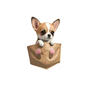 Clip de ventilation de voiture Chihuahua mignon, désodorisant animal en acrylique accessoire