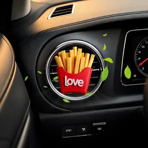 Deodorante per Auto Carino Patatine Fritte Acrilico Clip Bocchetta Diffusore Profumo Interno Decorazione Accessori Creativi