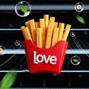 Deodorante per auto bocchetta clip design patatine fritte simpatico diffusore aroma.