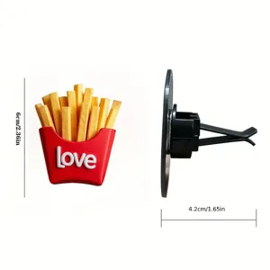 Deodorante per auto patatine fritte simpatico clip per bocchetta acrilico ornamento