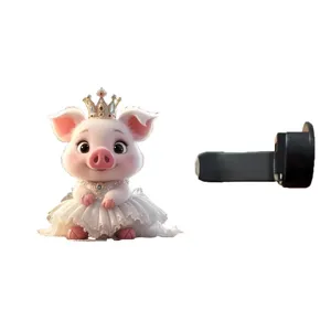 Süßer Prinzessin Schwein Auto Lüftungsschlitz Clip, Acryl Cartoon Aromatherapie Dekoration.