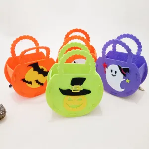 Halloween felt candy bags trick or treat bags festive party gift storage bags cute design.